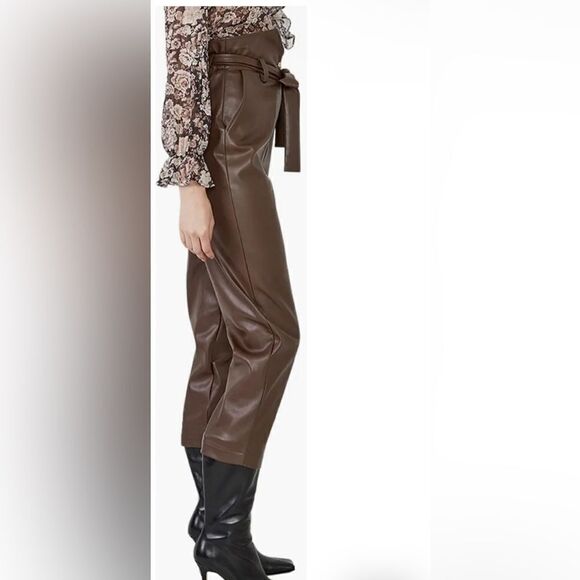 BARDOT Debbie Textured Faux Leather Pants - Picture 2 of 10